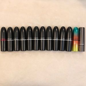 13 NEW/Barely Used MAC Lipsticks